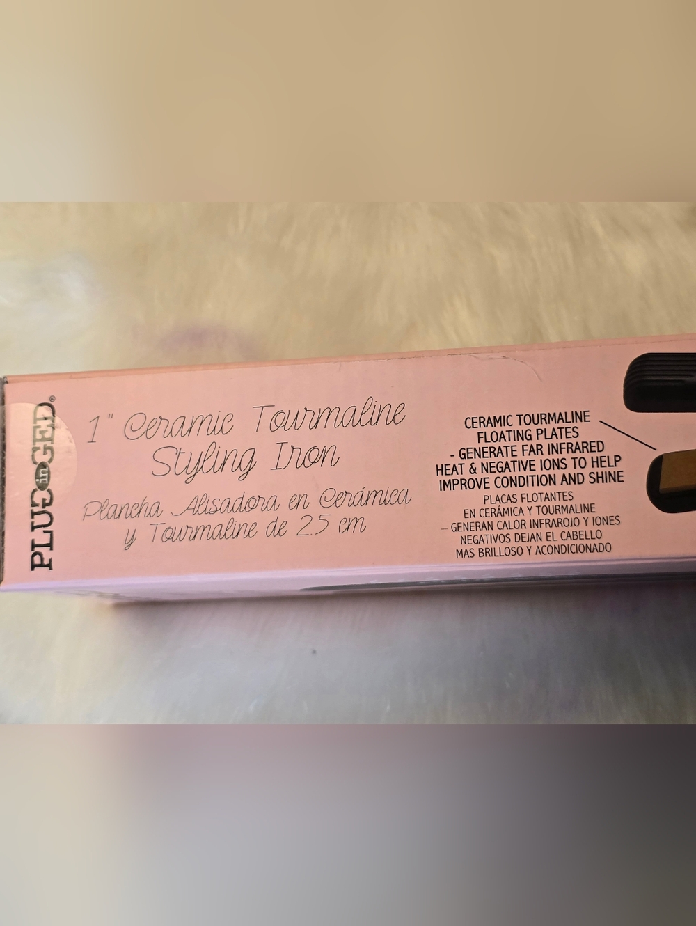 Plugged In HeatMaster 1 Inch Ceramic Tourmaline Flat Iron All hair types NIB - Picture 7 of 9